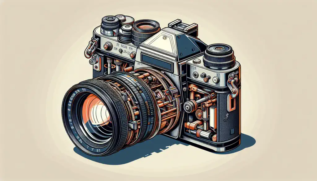 Inner Workings (concept) of a Digital Camera